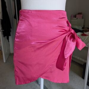Elegant Pink Wrap Skirt